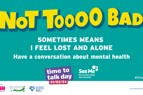 Graphic promoting 'Time to Talk' day.