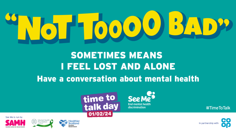 Graphic promoting 'Time to Talk' day.